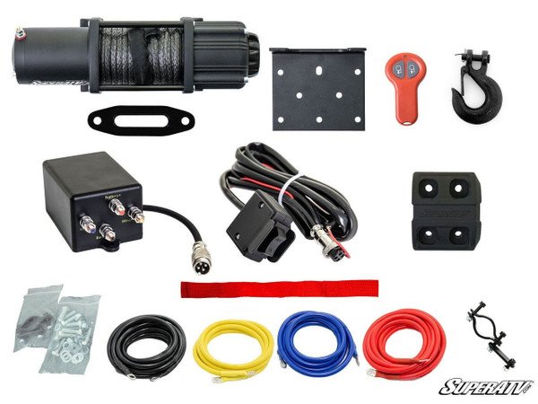 Polaris Ranger 6000 Lb. Black Ops Synthetic Rope Winch by SuperATV - Image 3